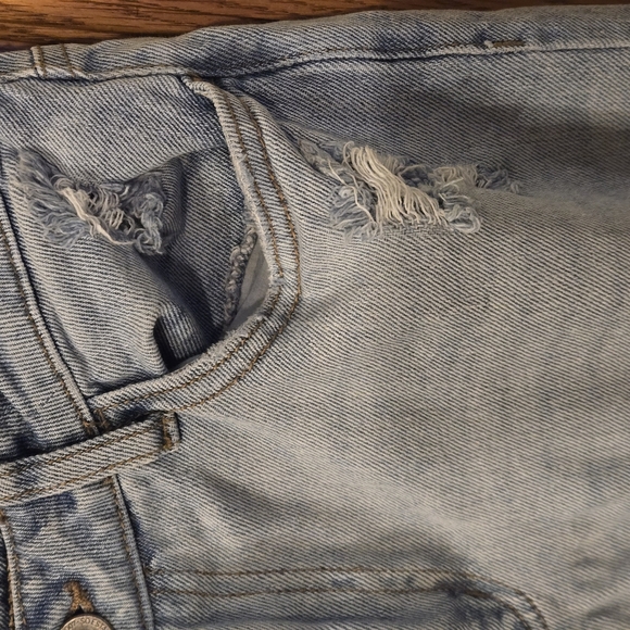 SO Blue Jeans Ankle Cropped Distressed Denim Light-Wash Blue Juniors size 9 - Picture 6 of 12